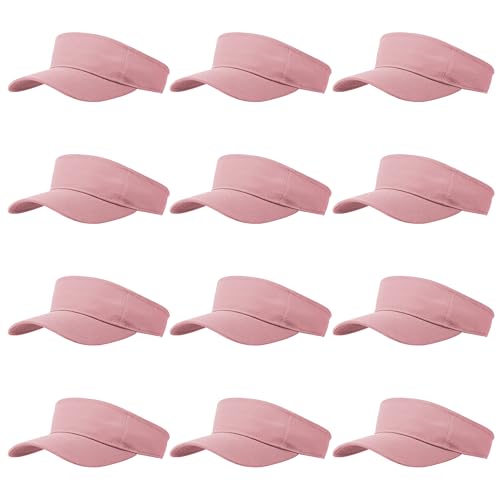 Image of 12 Pcs Sun Visor for Women Men Outdoor Sport Golf Tennis Softball, Adjustable Visors Hats