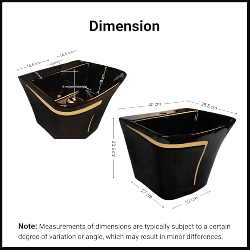 Image of Wall Mounted Wash Basin for Bathroom | Wall Hung Wash Basin /Sink (15.35 x 16.14 x 13 Inch, SFKOP - 210)