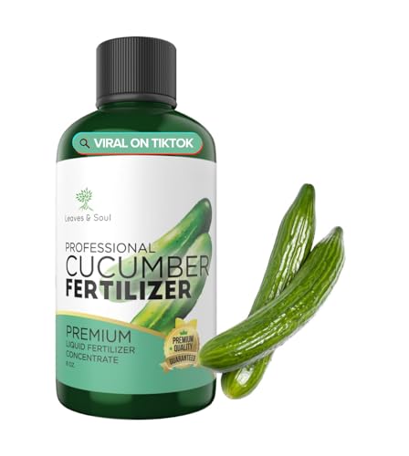 Professional Cucumber Liquid Fertilizer 5-1-5 Concentrate 8 oz, Premium Organic Cucumber Fertilizer, Plant Food for Cucumber Plants, Liquid Fertilizer for Garden Vegetables Made in USA