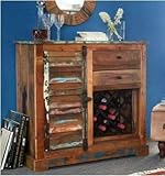 Aportará un toque de encanto vintage a su cocina, comedor o salón. Con espacio para sus botellas, 2 cajones y 1 puerta, para almacenar accesorios y todo lo necesario para servir una copa de vino.