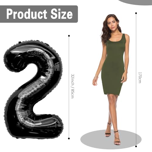 Image of Black Number Balloons 20 Balloon Numbers 20th Number Balloon Foil Mylar Party Balloon For Men Women 20th Birthday Balloons 20 Birthday Decorations For Her Him Anniversary Graduation Decorations