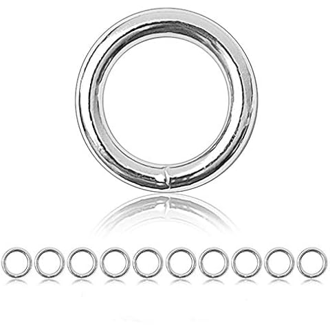 Ganzoo O - Ring Stahl, 10 Stück, 35mm außen, geschweißt Nicht-rostend Cover