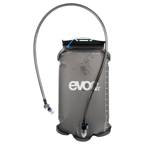 EVOC Hydration Bladder 3 Trinkblase (auslaufsicherer Trinkbeutel mit flexiblem Schlauch und Beißventil, leicht zu reinigen, Volumen: 3 l), Carbon Grey