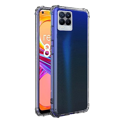 Image of COVERBLACK Rubber Back Cover for Realme RMX3241 / Realme8 5G - Transparent