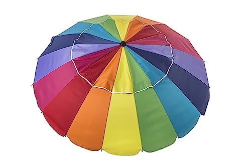Creaciones Llopis Sombrilla Playa Grande Antiviento 240 cm., 220 cm. y 200 cm. (200 cm., Multicolor)