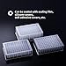CryoKing Deep Well Plate, 96PCS 2,2ml Plastic Storage Plates, Square 24 Wells, U Bottom, No Cap, Pack of 96