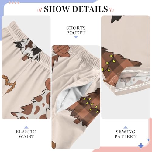 Cowboy Tree Boys Pants Boys Athletic Pants Long Pant for Boywith Pockets Wide-Leg Size 6-14Y4