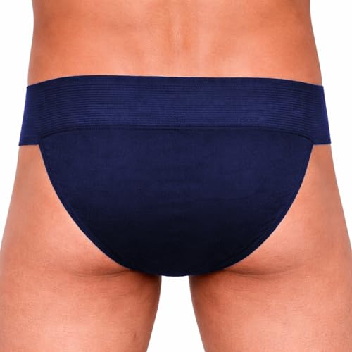 Image of NINQ Men's Athletic Supporter Underwear with Elastic Waistband, Breathable Fabric Gym Support Brief, Comfortable Innerwear for Sports, Workout, Running & Training