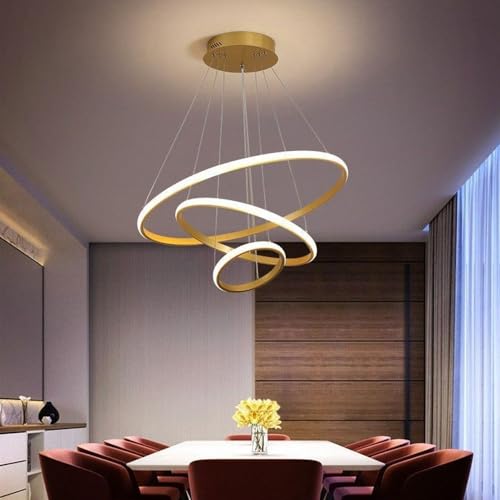 Lampe suspendue à intensité variable 3 couleurs lustre LED - 3