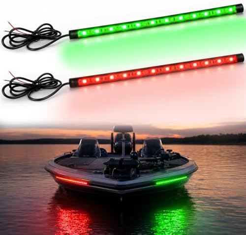 Boaton Marine Boat Navigation Lights, Night Fishing Light, No Dri...