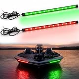 Boaton Marine Boat Navigation Lights, Night Fishing Light, No Drilling Adhesive Install Bow Lights For Pontoon, Bass Boats, Jon Boats, Jet Ski, Kayak