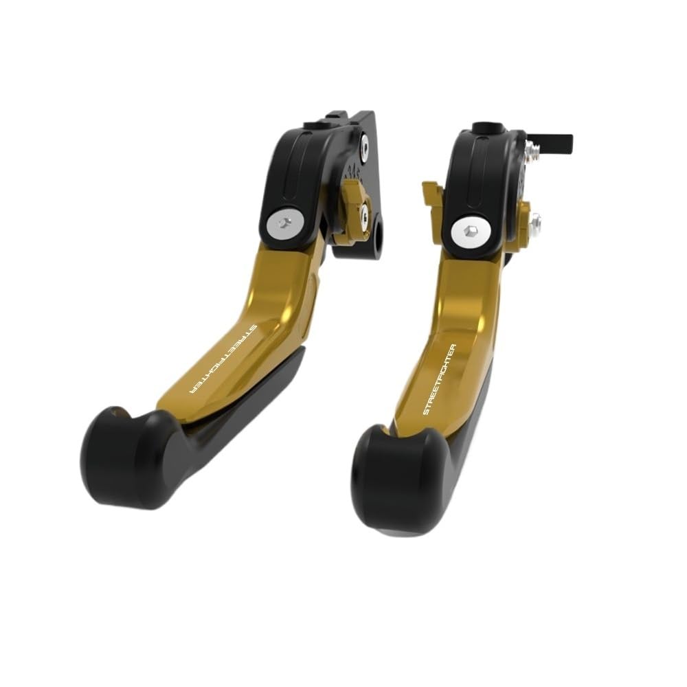 BEQLXTA Brake Clutch Adjustable Lever​ for Diavel V4 2023 2024 for st&reetfi&ghter V4/SP2 2022 2023 Adjustable Foldable Extendable Motorcycle Brake Clutch Levers(Yellow S)