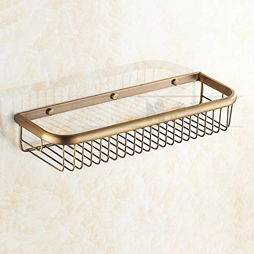 Porte-serviettes sans perçage étagère de bain en bronze bleu rustique