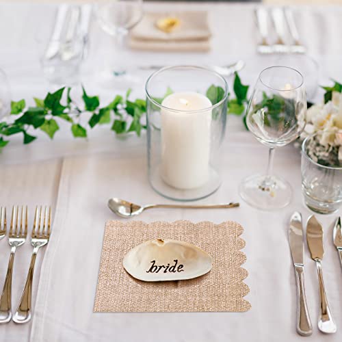Panelee-100-Pcs-Burlap-Cocktail-Dessert-Napkins-Rustic-Scalloped-Paper-Napkins-Decorative-Napkins-Bulk-Disposable-Party-Napkins-for-Wedding-Baby-Shower-Dinner-Birthday-5-x-5-Inch Panelee 100 Pcs Burlap Cocktail Dessert Napkins Rustic Scalloped Paper Napkins Decorative Napkins Bulk Disposable Party Napkins for Wedding Baby Shower Dinner Birthday 5 x 5 Inch
