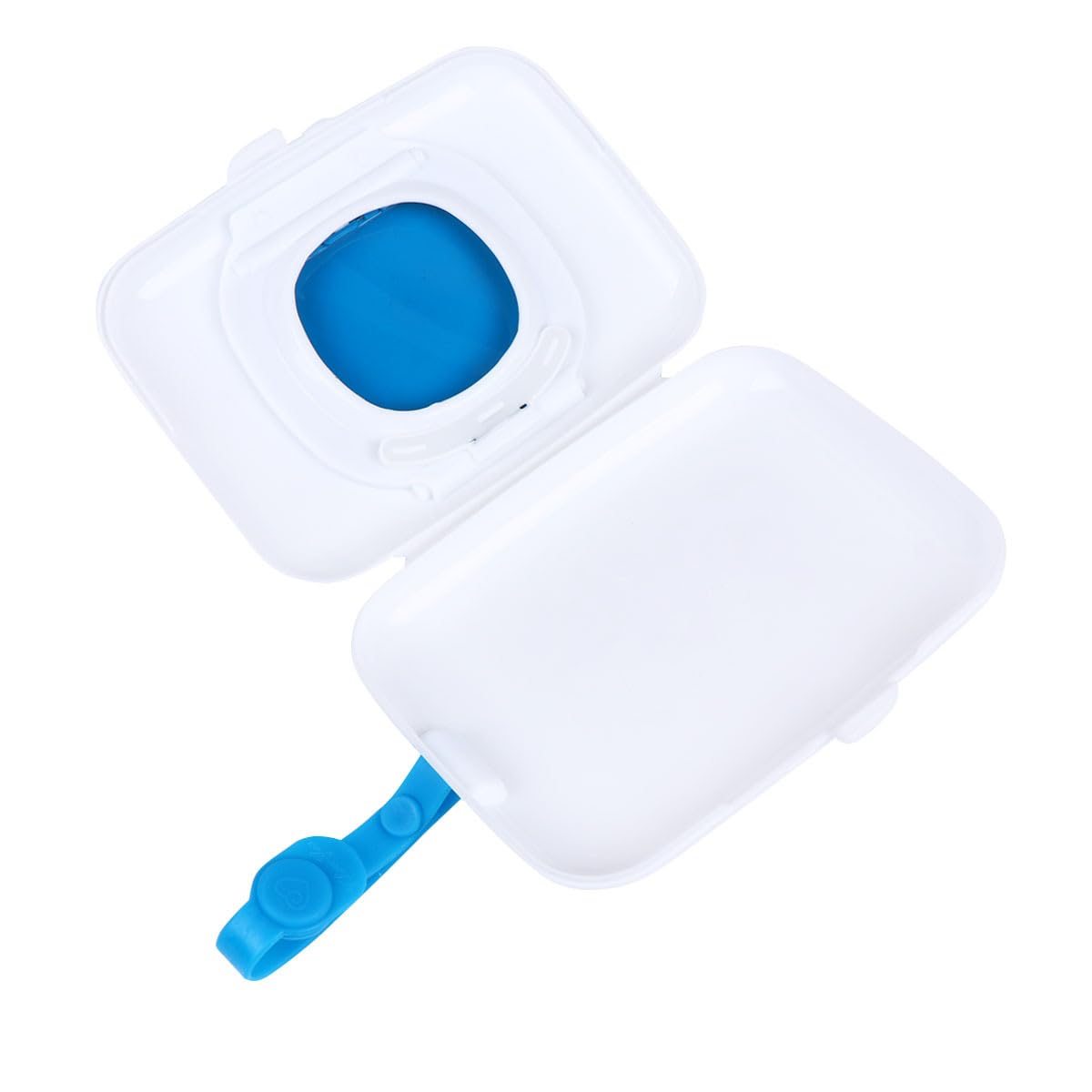 Healifty - Caja de toallitas húmedas portátil, recargable, dispensador de toallitas, estuche de transporte para viajes, hogar, oficina (azul)