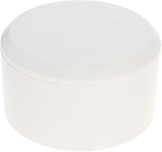 5Pcs PVC Pipe End Cap Fitting, 90mm/3.5" Inner Diameter PVC Pipe End Cap Plug Adapter, White 3.5" PVC Pipe Plug Socket Fittings, Round Water Tubing Pvc Cap for Home or Industrial Use
