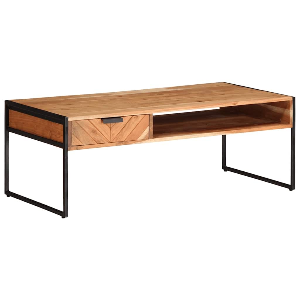 Table basse de salon en acacia pour éliminer le désordre du quotidien