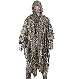 Traje de camuflaje de tamaño libre, excelente compañero de caza, tiro, vigilancia, fotografía de vida silvestre, observación de aves, etc.