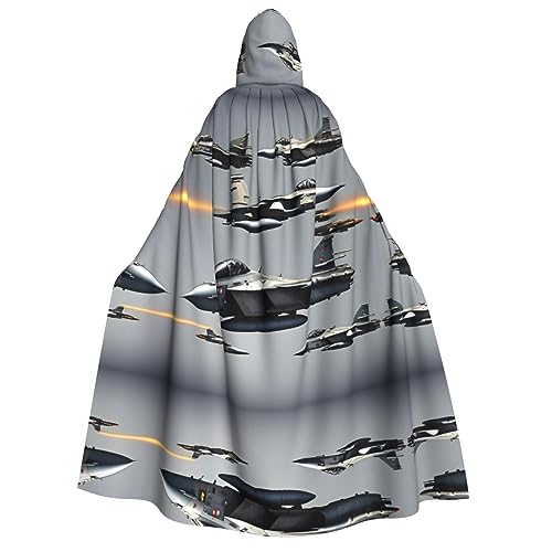 Cape à capuche avions de chasse EdWal pour cosplay et fête d'Halloween adulte