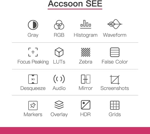 Accsoon SeeMo zestaw ręczny do monitora, kamery HDMI na iOS, adapter do przechwytywania wideo do iPhone i iPad FHD 1920 x 1080p 60 kl./s, podgląd strumieniowego nagrywania w czasie rzeczywistym, iOS