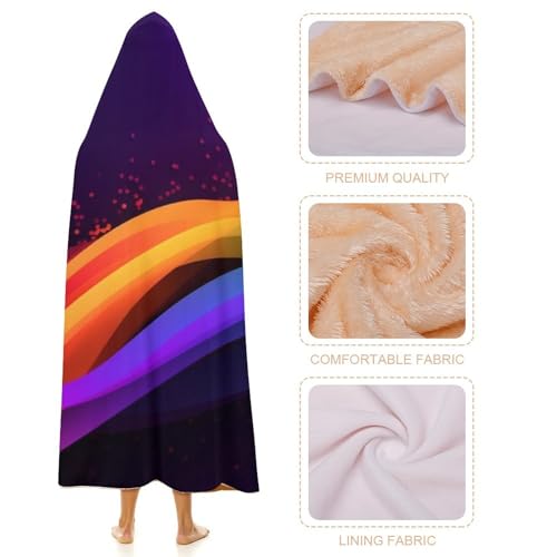 Couverture à capuche portable colorée 150x200 cm pour canapé