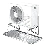 Klimaanlagen-Ablaufwanne, Kondensat-Tropfschale, Ablaufschlauch-Set, Edelstahl-Wassersammler, Ablaufgarnitur, Tropfkissen, für Mini-Split-AC-Wärmepumpensystem (93×44cm)