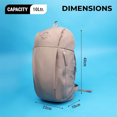 Image of Nivia Pulse Junior 2.0 Backpack For Men & Women, Water-Resistant Sports Backpack, Lightweight, Durable 600D Polyester, Double-Zip Main Compartment & Secure Front Pocket, Capacity-10 Litres