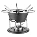 Produktbild Mäser 931249 Fondueset 10 teilig, antihaftbeschichteter Fonduetopf mit Spritzschutz, und Fonduegablen für 6 Personen, Schwarz