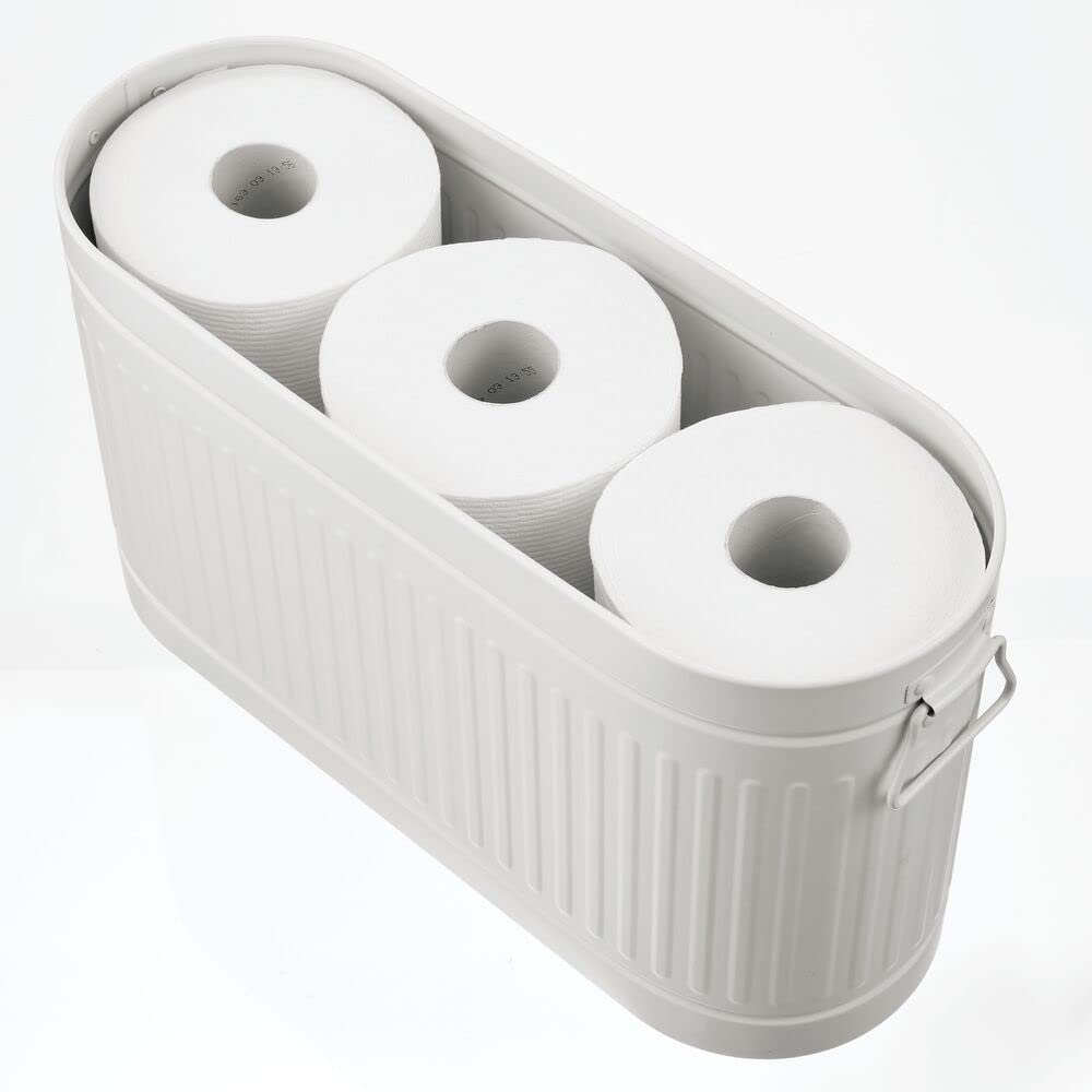 MDESIGN RANGEMENT PAPIER Toilette Pour 6 Rouleaux De Rechange – Couleur Crème EUR 41,99