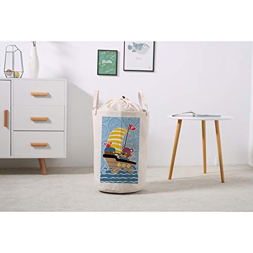 Bolsa de ropa de baño infantil impermeable de animales piratas con cordón ajustable 5