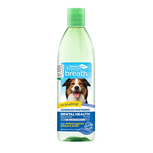 Fresh Breath by TropiClean Advanced Whitening Oral Care Water Additive for Dogs, 16oz, Made in USA