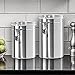 OGGI Stainless Steel Kitchen Canister 52 fl oz - Airtight Clamp Lid, Clear See-Thru Top - Ideal for Kitchen Storage, Food Storage, Pantry Storage. Large Size 5