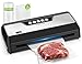 Bonsenkitchen Vakumierergerät für Lebensmittel, Vakuumierer mit Cutter Aufbewahrung, Kompakter für Sous Vide und Meal Prep, Mehrfach-Modi, Inkl. 1 Rolle und 5 Beutel, Schwarz