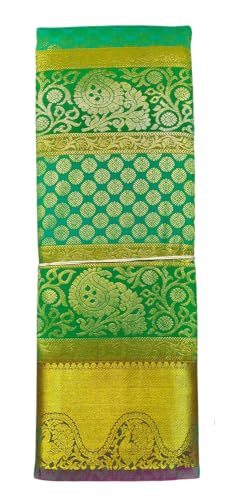 Image of VFCollections Women's Traditional Handloom Kanchipuram Silk Pure Pattu Sarees | Rich Zari Woven Design | Bridal Saree | Unstitched Blouse