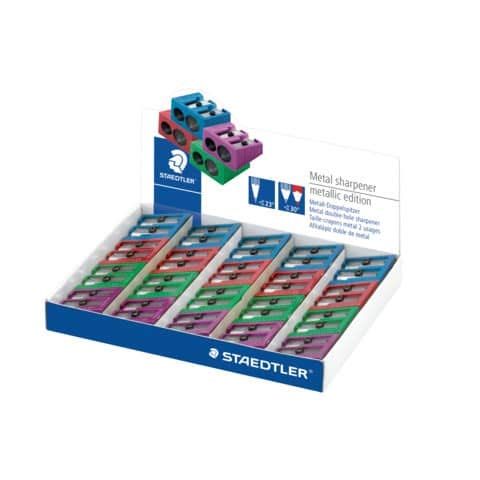 Staedtler Bleistiftspitzer doppelt sort 510 20 PR2 Metall 20 Stück