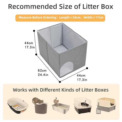 Enclosure portátil para arenero de gato ETIAL, 17" alto miniatura 3
