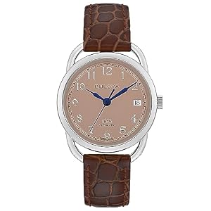 Bulova Ladies' Joseph Commodore Limited Edition Automatic Brown Leather Watch - 96M154