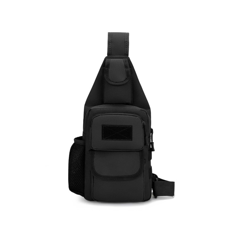 SHUIMNH Sling Bag Crossbody Backpack for Men,Handiness Skiing Sling Bag, Lightweight Daypack for Hiking Travel (Black)