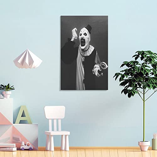 Horror Movie Posters Terrifier Poster (4) 90S Posters Halloween Decor Canvas Wall Art Prints For Wall Decor Room Decor Bedroom Decor Gifts 24X36Inch(60X90Cm) Frame-Style #TOP3