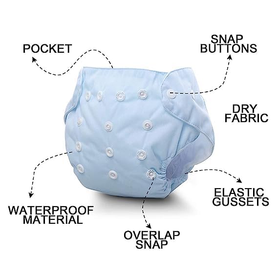 MYSTERY PACKET (SET of 2) Cloth Diaper Cover Designer Premium Reusable, Adjustable Size, Waterproof, Washable, Pocket Cloth Diaper Nappie (Without Inserts) 2