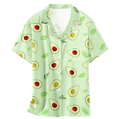 Image of Girls & Womens Satin Pajamas Set, Silk Button-Down Sleepwear 2 Piece Nightwear, 3 Years - Women XXL