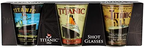 sg Titanic Shot Glasses, 3 Pack with Poster Prints image 2