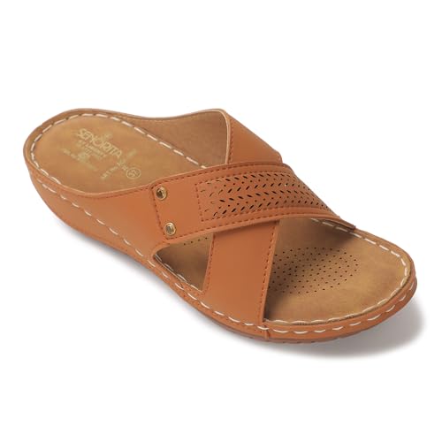Image of Liberty Senorita AGL-105E Casual Slippers for Women With PVC Sole | PU Upper - Comfortable & Lightweight | & Trendy Design | Synthetic Insole | Stylish Footwear, Cushioned Footbed