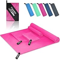 Set 3 Asciugamani Microfibra Palestra - Blu Navy, Rapida Asciugatura Per Sport E Viaggi - Foto 6