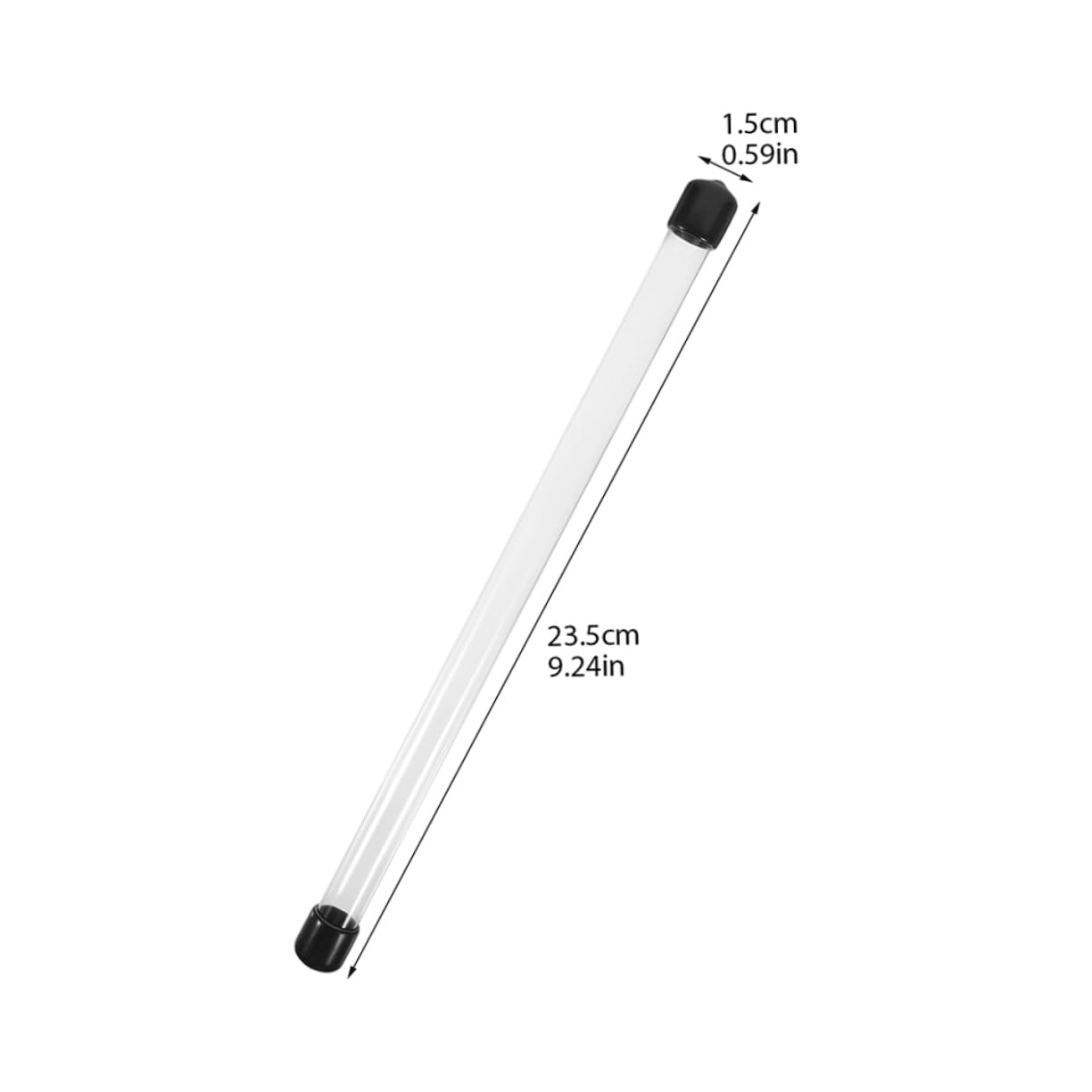 FUNOMOCYA Laboratory Round Plastic Tube 230x12mm Length Rigid Tube for Beads Incense Sticks DIY Projects