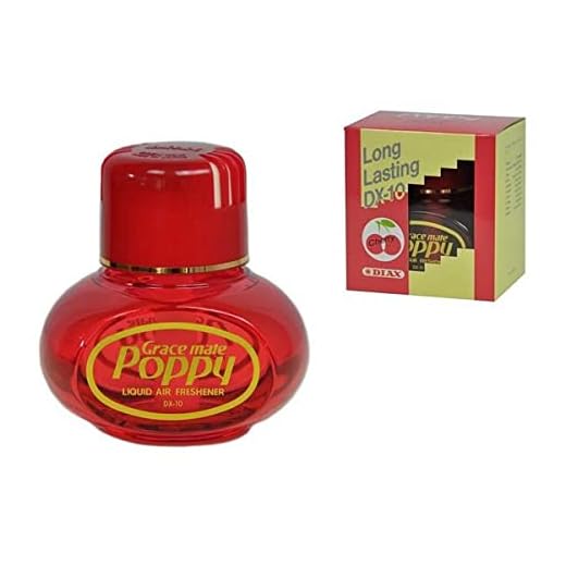 Original Poppy Grace Mate luftfräschare (körsbär, utan belysning), 150 ml, doft för hemmet, lastbil och bil - rummets parfym eliminerar obehagliga lukter