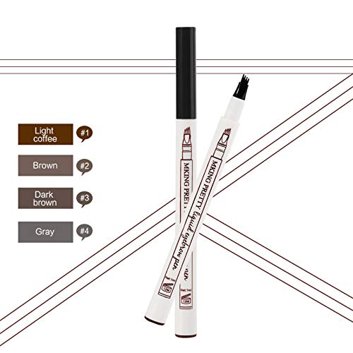 Eyebrow Pencil, Microblading Eyebrow Pen, Tattoo Eyebrow With Precision Applicator Long Lasting, Waterproof, Smudge Proof For Fuller Natural Looking Brows - 4 Pcs …