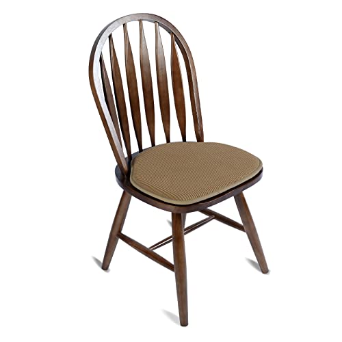 Shinnwa Windsor Chair Cushions Farmhouse Seat Cushion For Kitchen Chairs Brown Non Slip Chair Pads For Dining Room With Foam Padding And Textured Cover 4 Pack (17.5 X 15.5 Inches) #TOP1