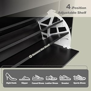 Netstar 3 tier entryway bench with cushion shoe rack bench with flip drawer lift top storage box shoe storage organizer for entryway hallway living room black  urban country home decor