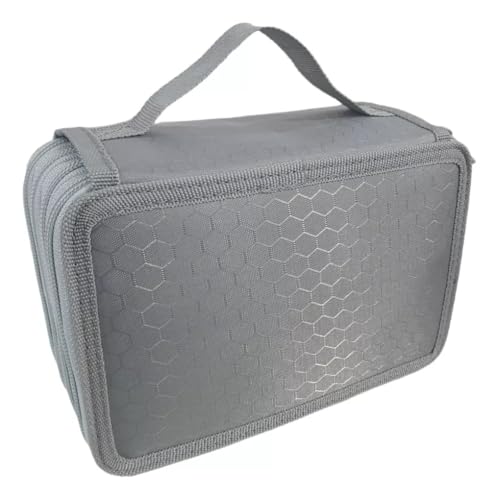 Genérico Estojo Organizador Escolar com 4 Compartimentos, Cores Sortidas (Cinza)